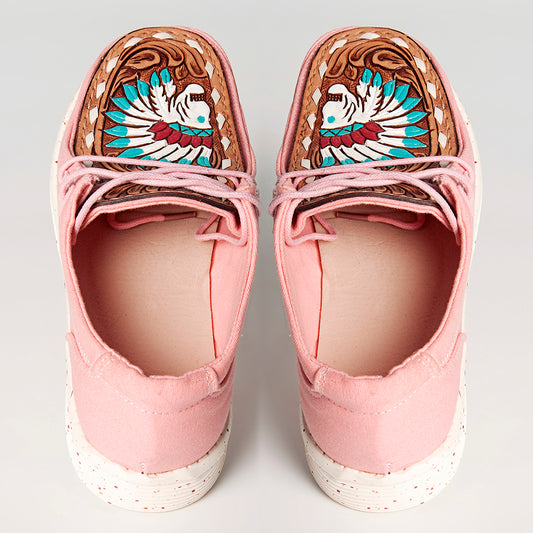 LC-ADFT133PK1 Genuine leather trim shoe footwear slip on