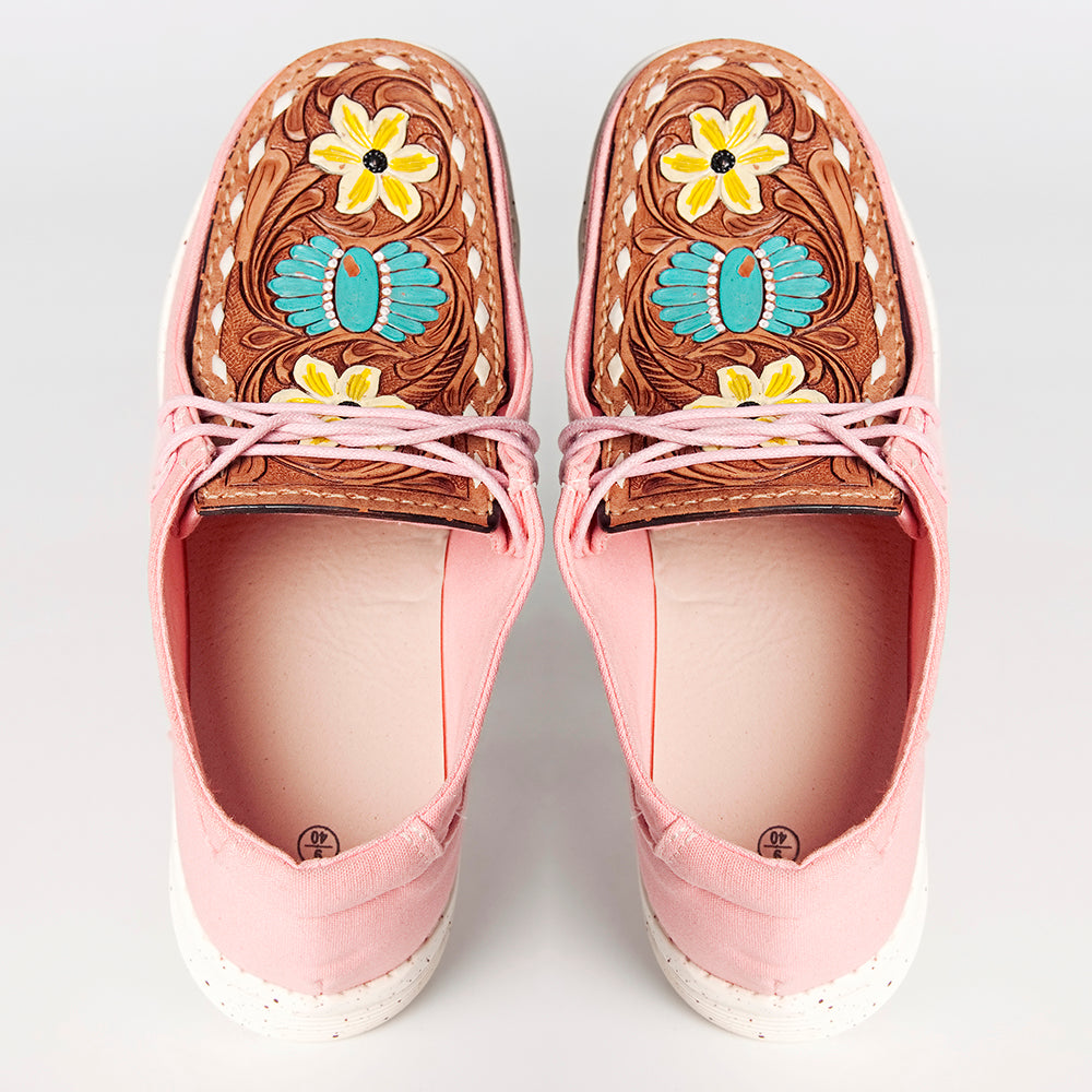 LC-ADFT133PK5 Genuine leather trim shoe footwear slip on