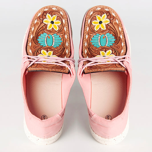 LC-ADFT133PK5 Genuine leather trim shoe footwear slip on