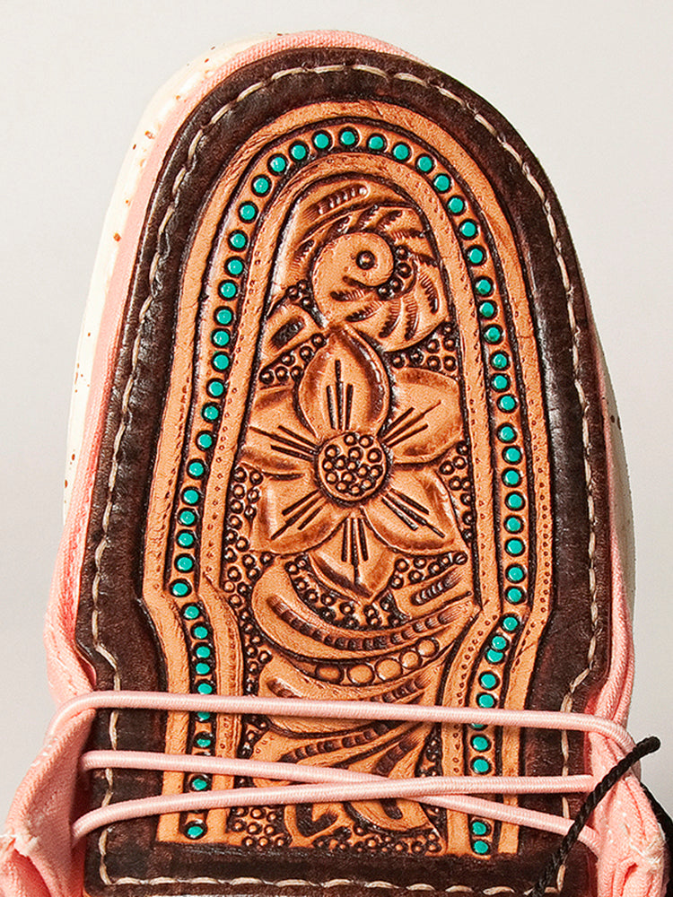 LC-ADFT133PK9-7 Genuine leather trim shoe footwear slip on