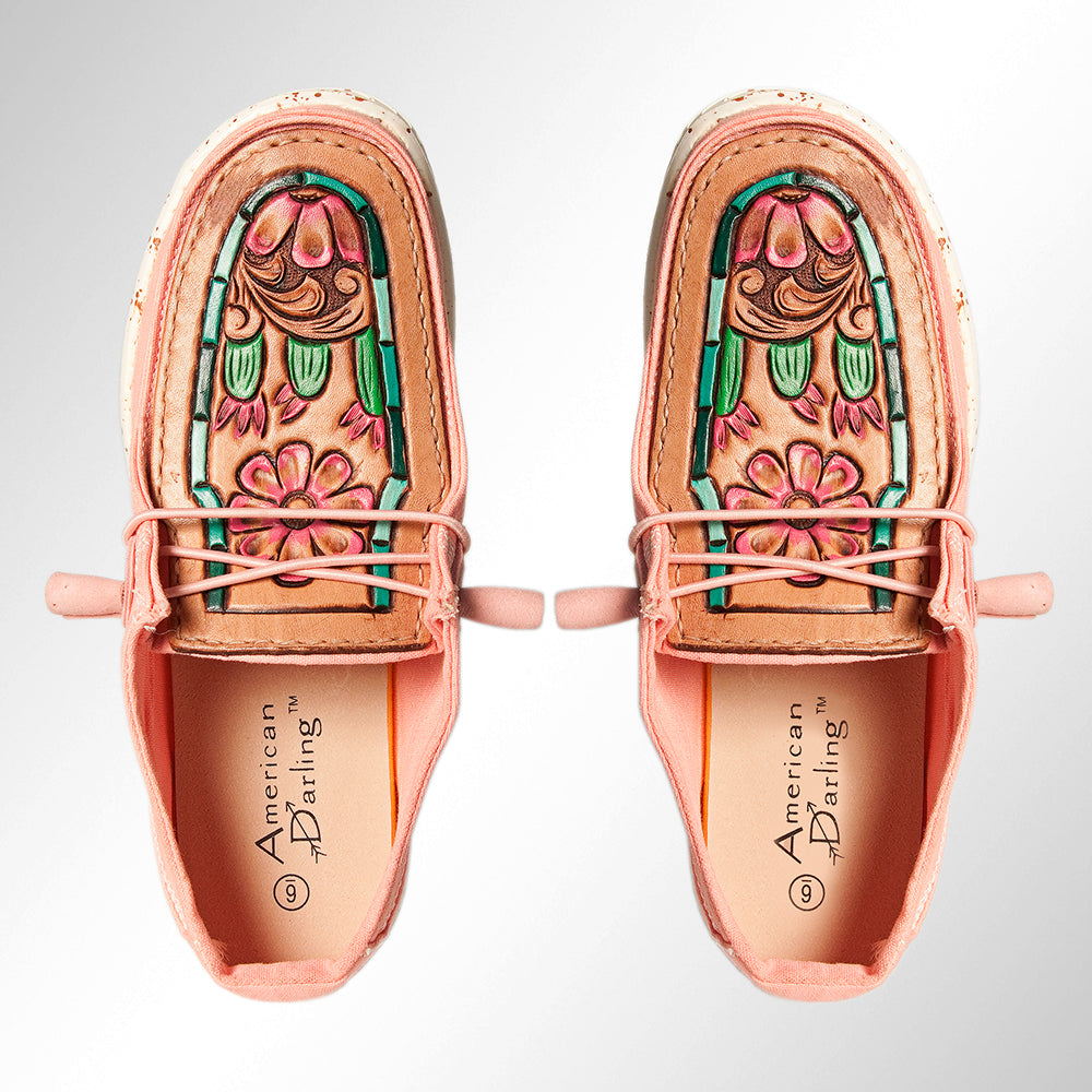 LC-ADFT133PK10 Genuine leather trim shoe footwear slip on