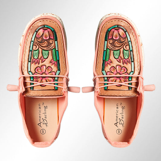 LC-ADFT133PK10 Genuine leather trim shoe footwear slip on