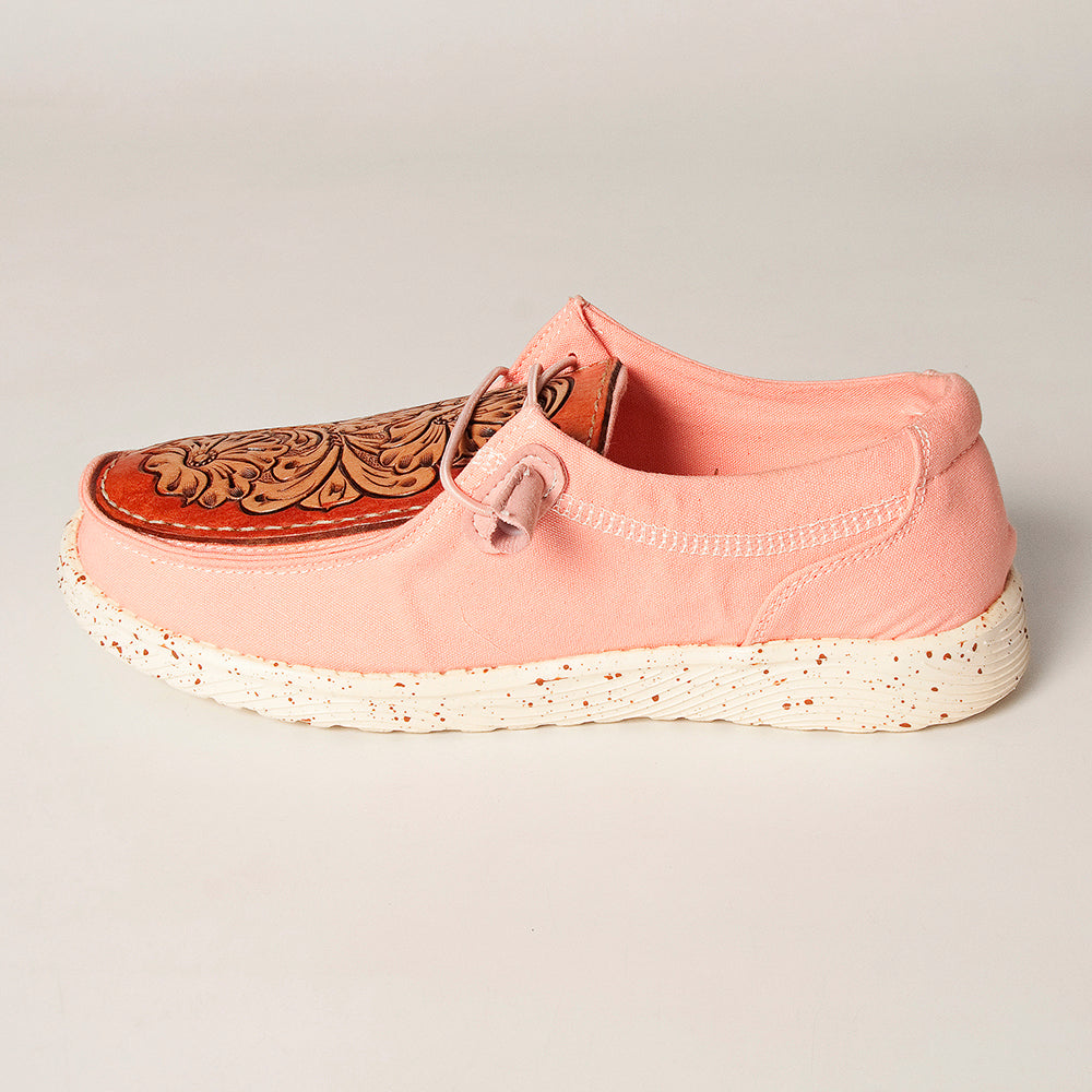 LC-ADFT133PK11 Genuine leather trim shoe footwear slip on