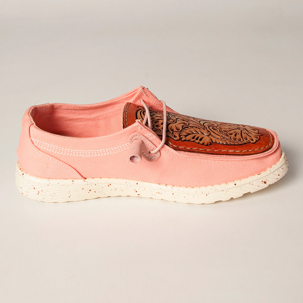 LC-ADFT133PK11 Genuine leather trim shoe footwear slip on