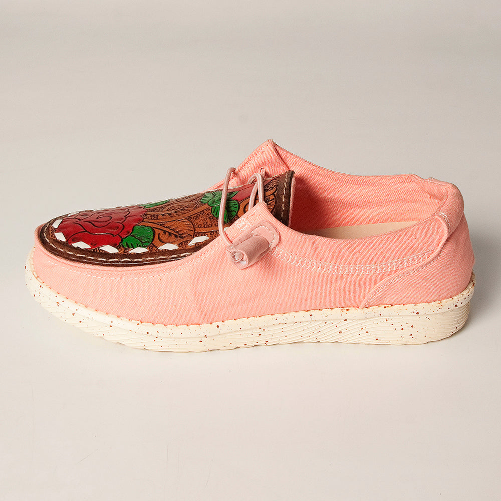 LC-ADFT133PK12-10 Genuine leather trim shoe footwear slip on