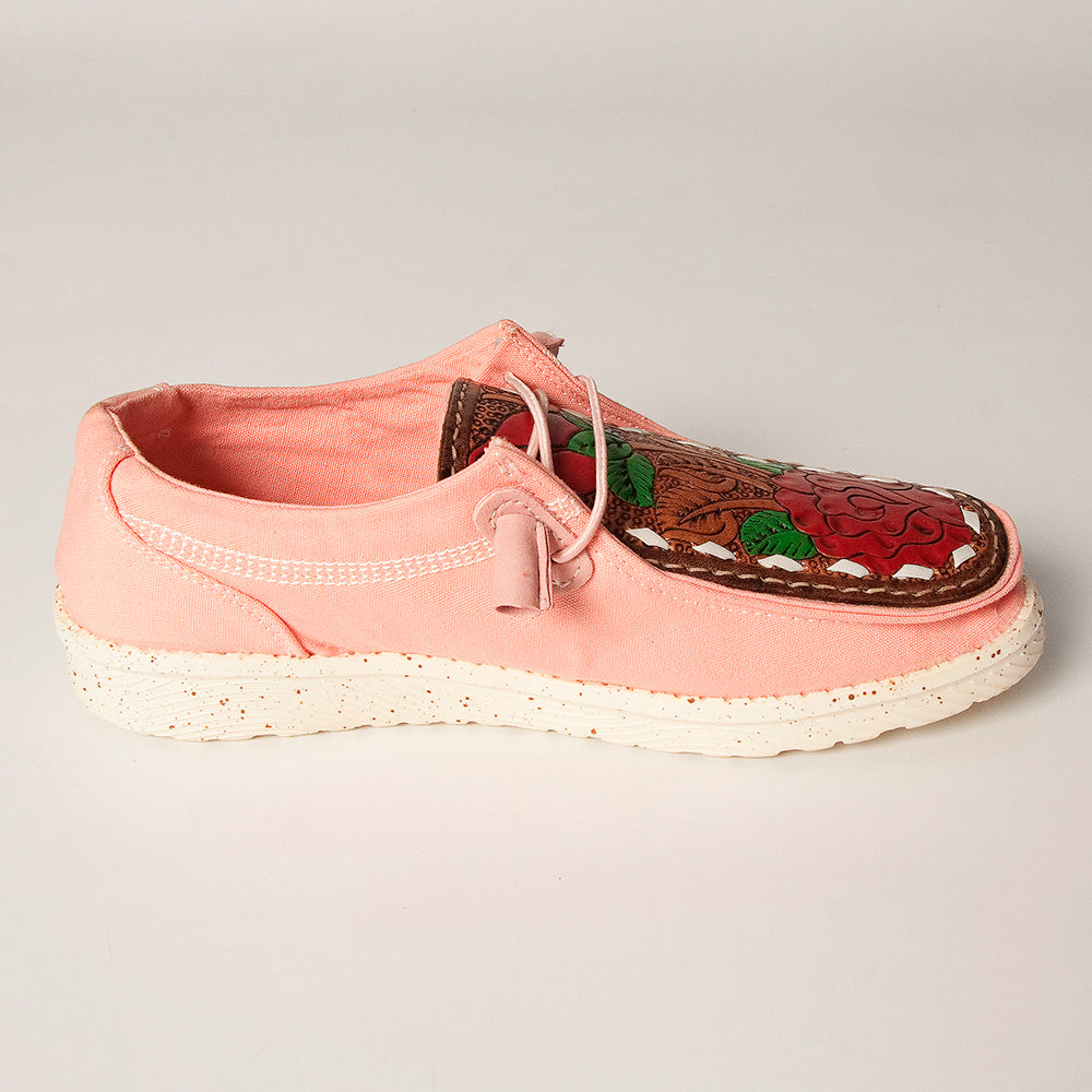 LC-ADFT133PK12-10 Genuine leather trim shoe footwear slip on