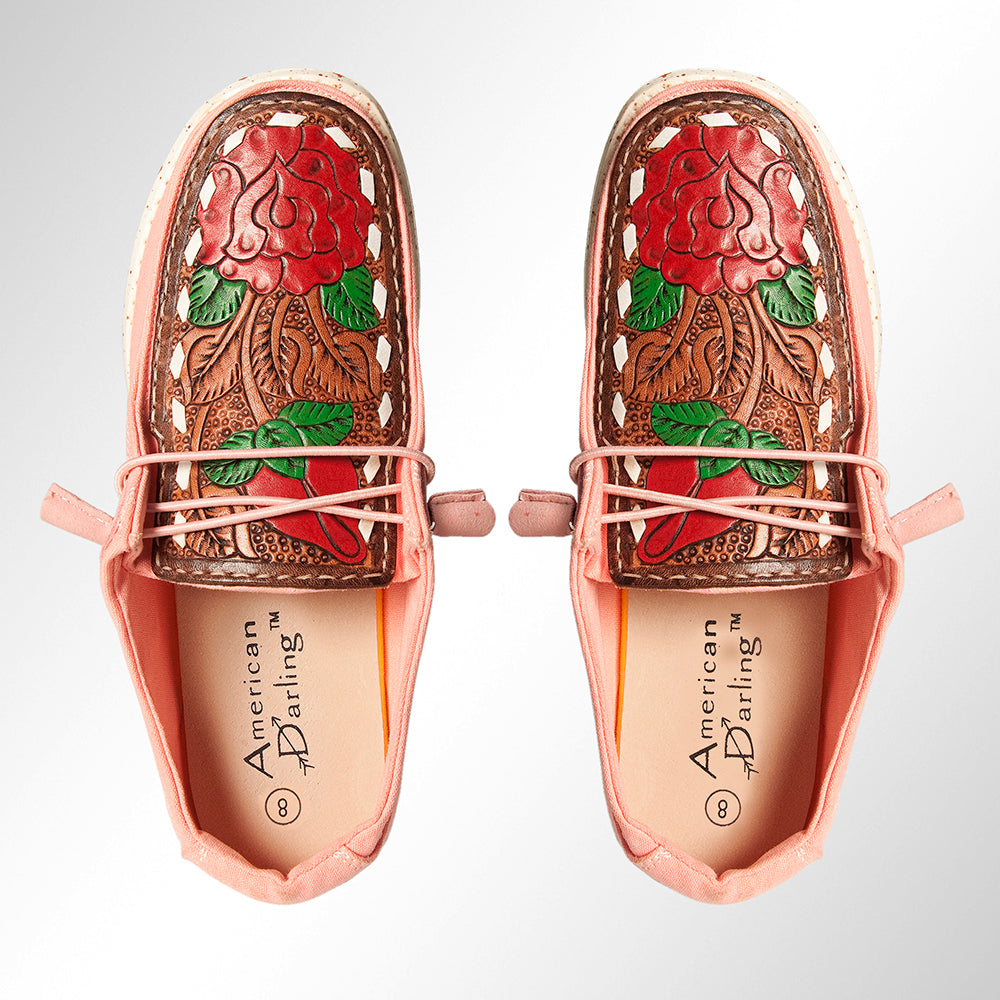 LC-ADFT133PK12-10 Genuine leather trim shoe footwear slip on