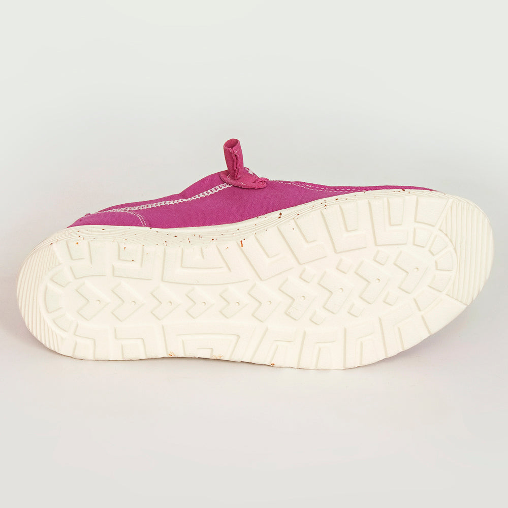 LC-ADFT133PU4 Women's Pink Canvas Loafers with Tooled Leather - American Darling Western Floral Slip-Ons