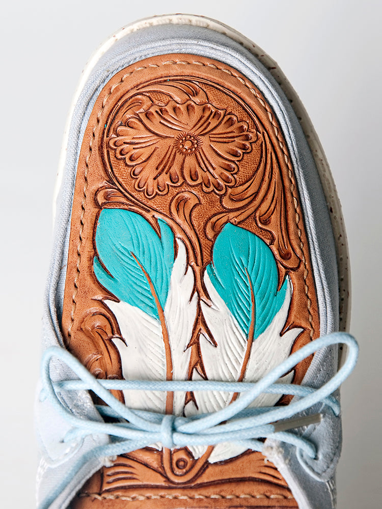 LC-ADFT133SB3 Genuine leather trim shoe footwear slip on