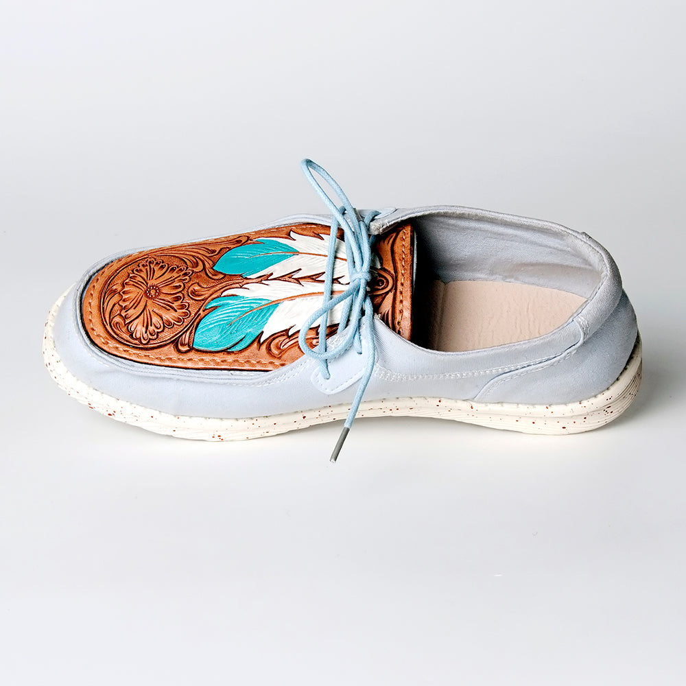 LC-ADFT133SB3 Genuine leather trim shoe footwear slip on