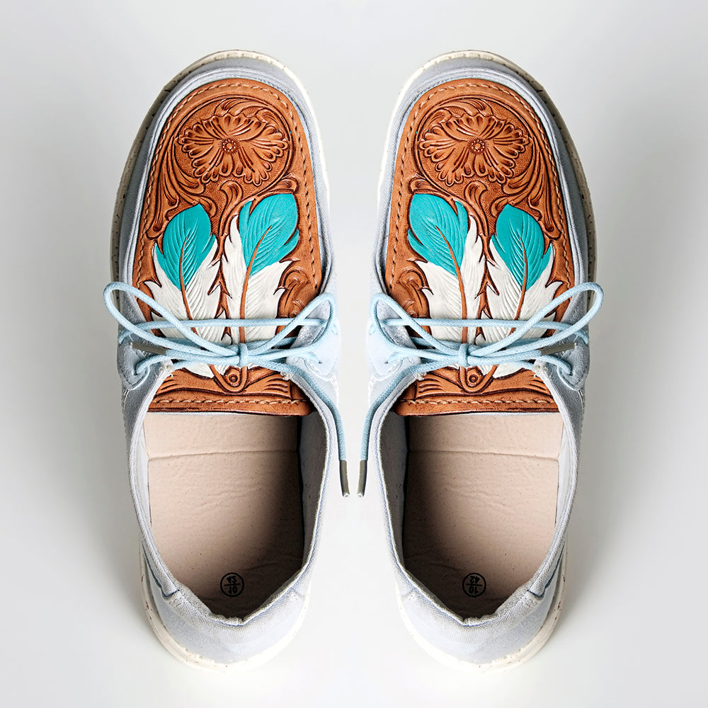 LC-ADFT133SB3 Genuine leather trim shoe footwear slip on