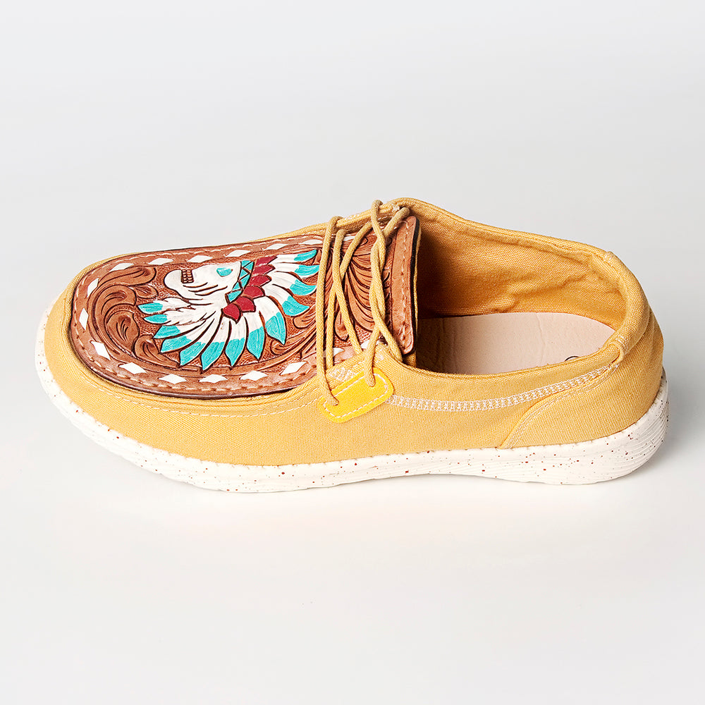 LC-ADFT133YL1 Genuine leather trim shoe footwear slip on