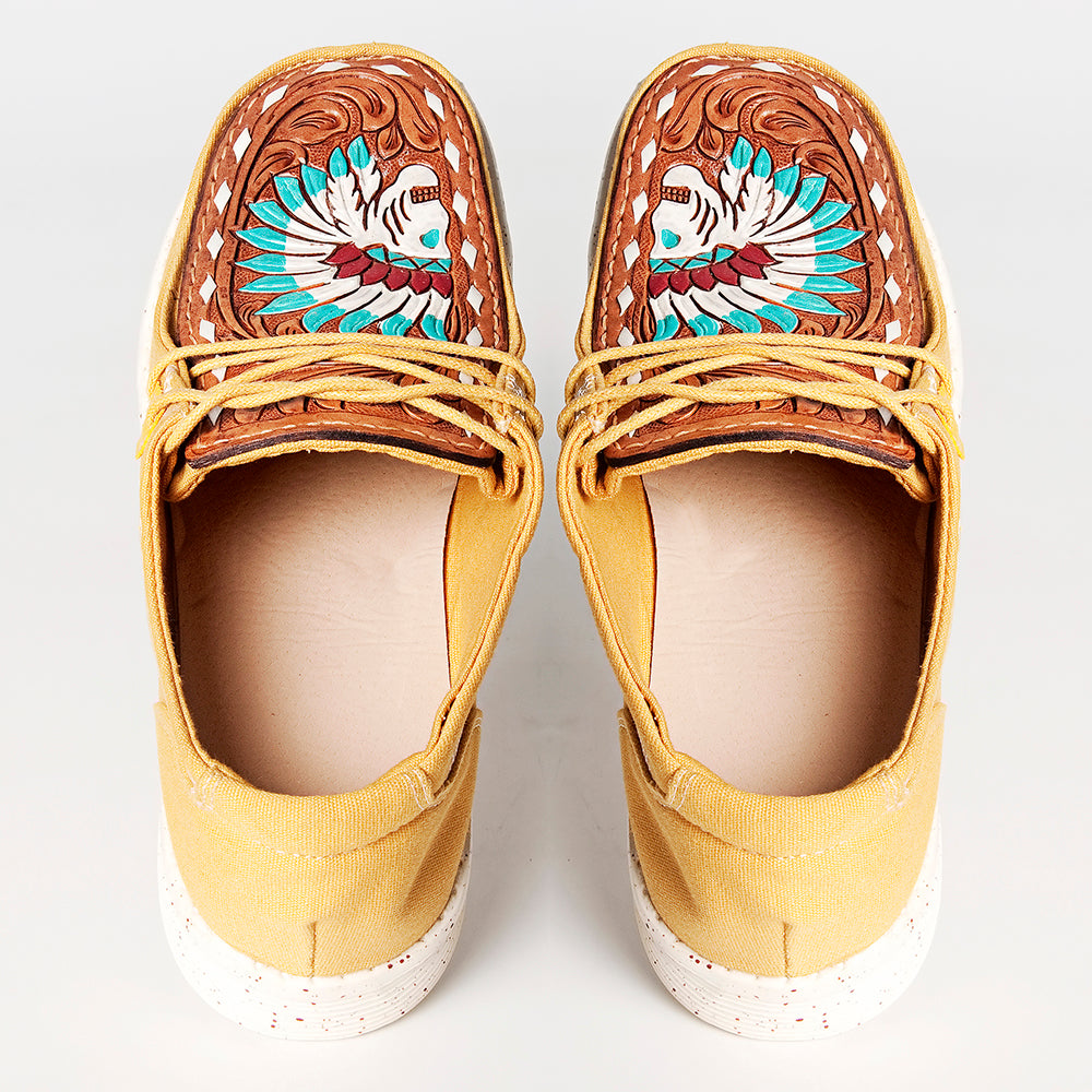 LC-ADFT133YL1 Genuine leather trim shoe footwear slip on