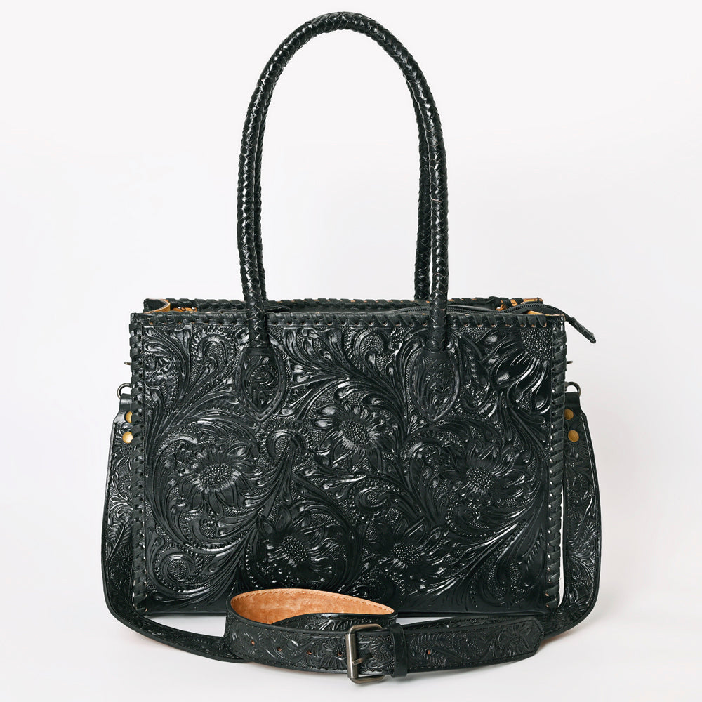 ADBG1131 American Darling Hand Tooled Leather Tote Bag | Western Floral Carved Purse