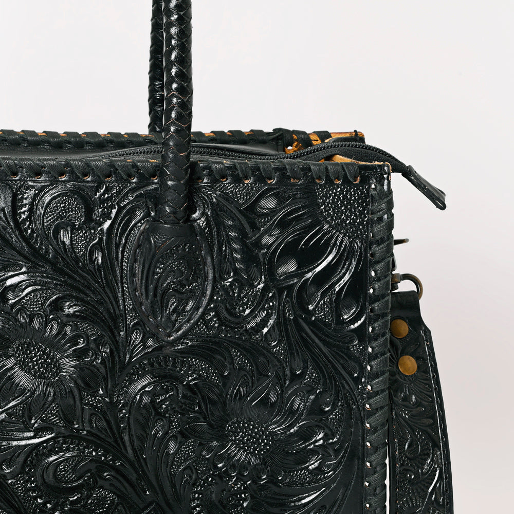 ADBG1131 American Darling Hand Tooled Leather Tote Bag | Western Floral Carved Purse