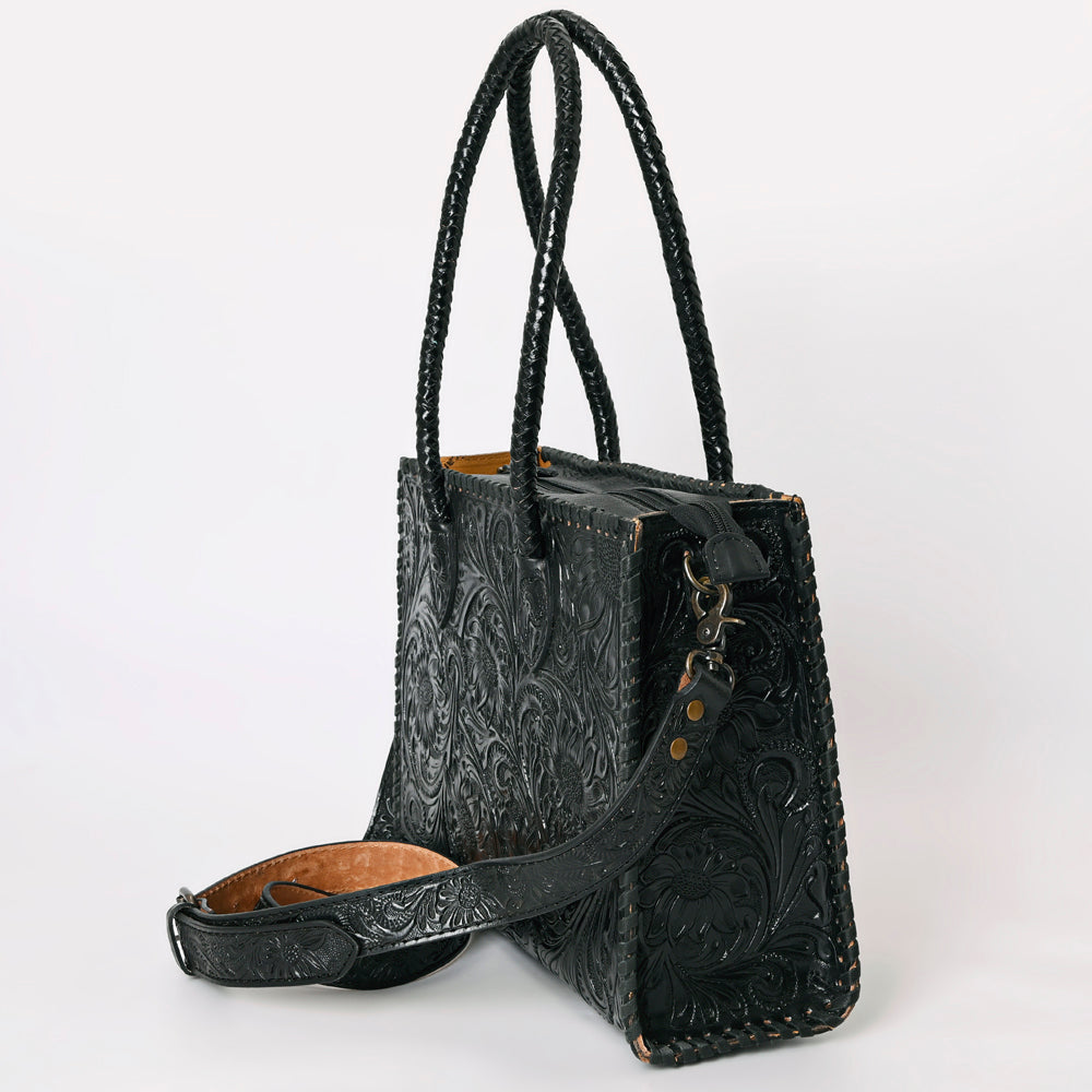 ADBG1131 American Darling Hand Tooled Leather Tote Bag | Western Floral Carved Purse