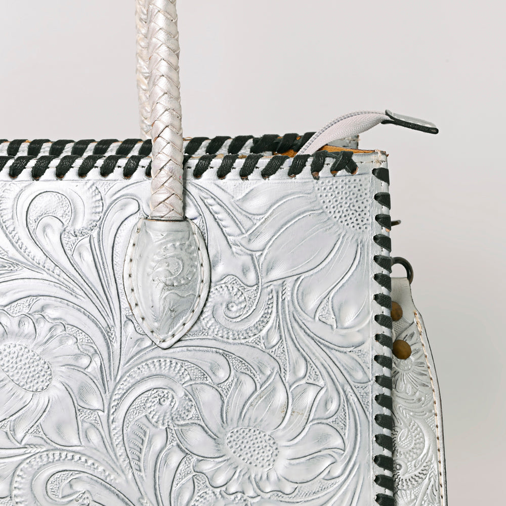 ADBG1131 American Darling Hand Tooled Leather Tote Bag | Western Floral Carved Purse