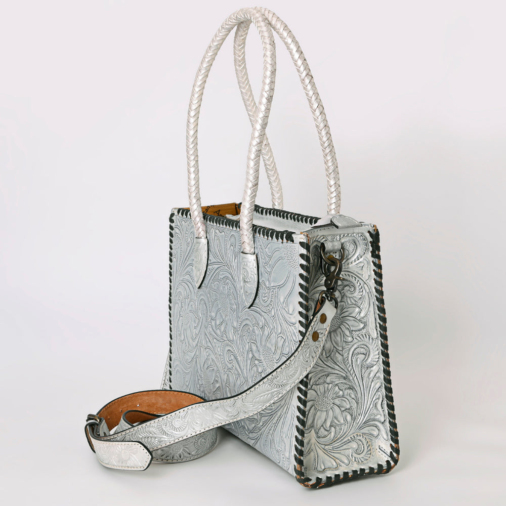 ADBG1131 American Darling Hand Tooled Leather Tote Bag | Western Floral Carved Purse