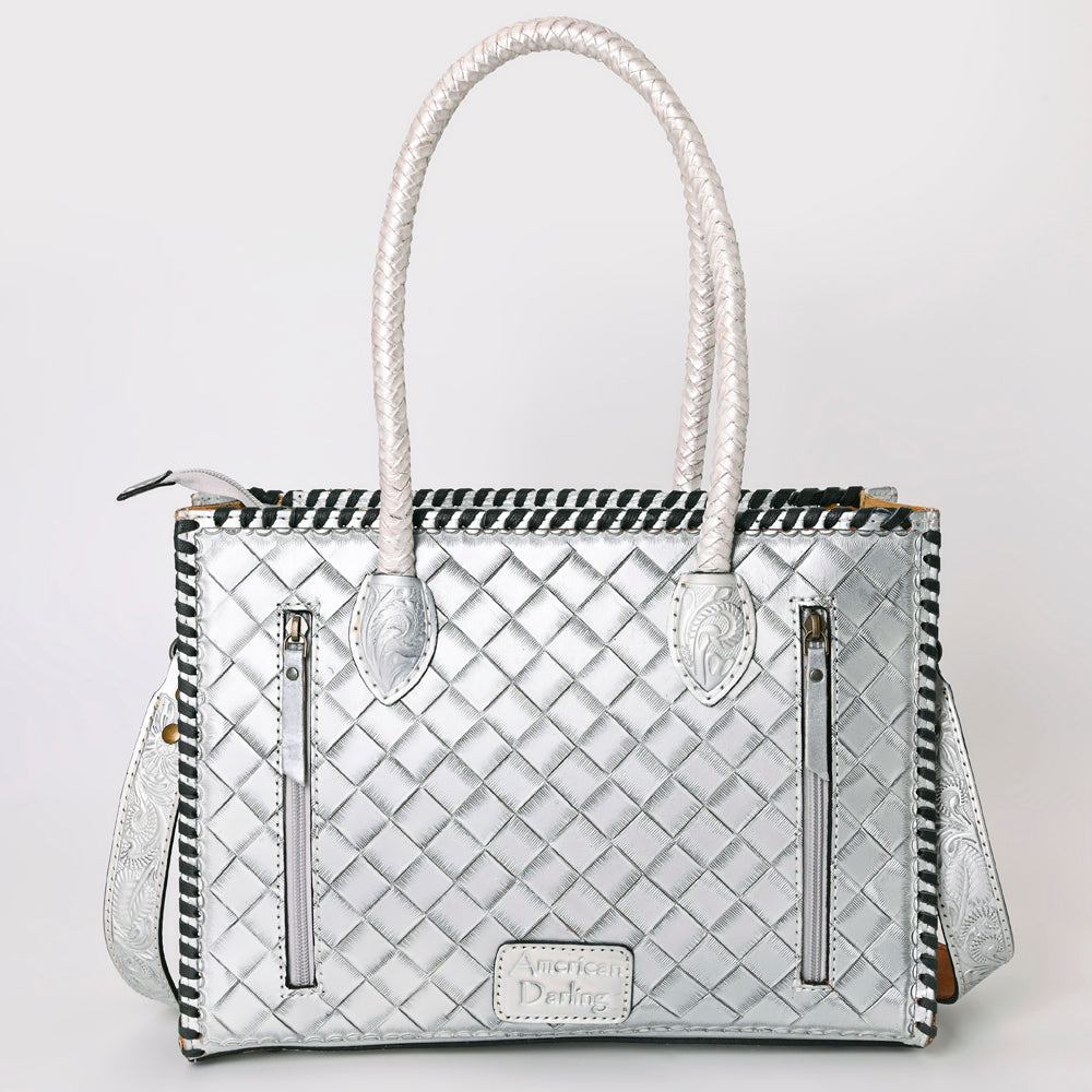 ADBG1131 American Darling Hand Tooled Leather Tote Bag | Western Floral Carved Purse