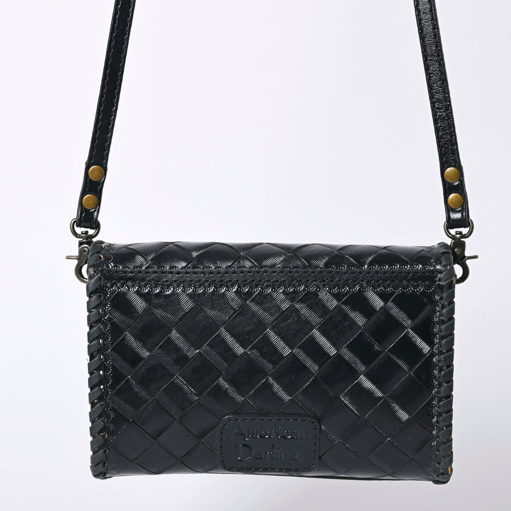 ADBG1133 American Darling Hand Tooled Floral Leather Wallet Bag Western Purse