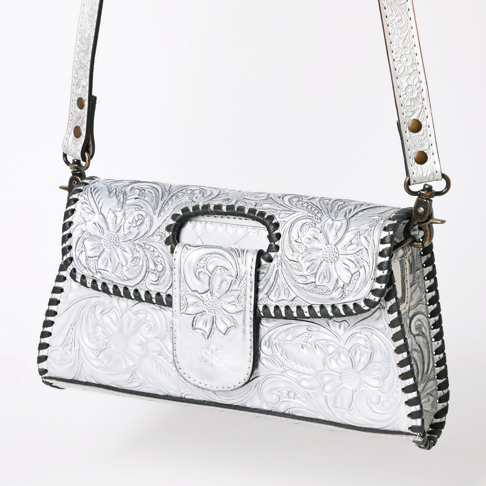 ADBG1134 American Darling Hand Tooled Floral Leather Wallet Bag Clutch & Crossbody Handbag