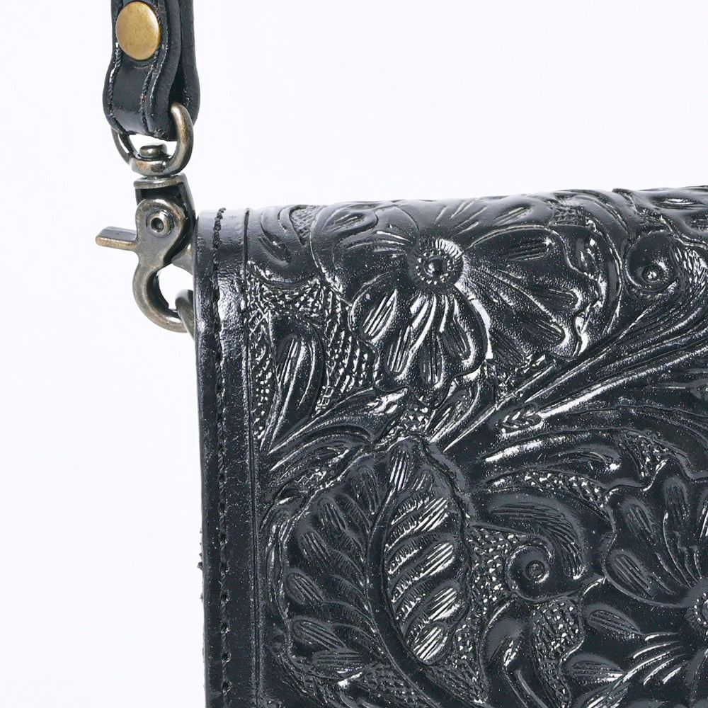 ADBG1135 American Darling Hand Tooled Floral Leather Cell Phone Bag Western Crossbody