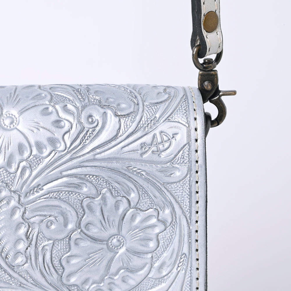 ADBG1135 American Darling Hand Tooled Floral Leather Cell Phone Bag Western Crossbody