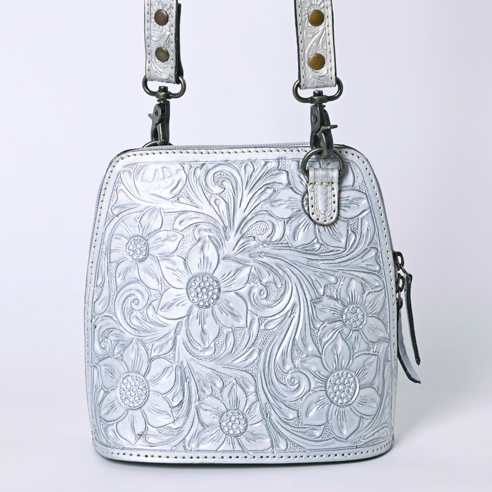 ADBG1136 American Darling Hand Tooled Floral Leather Crossbody Bag