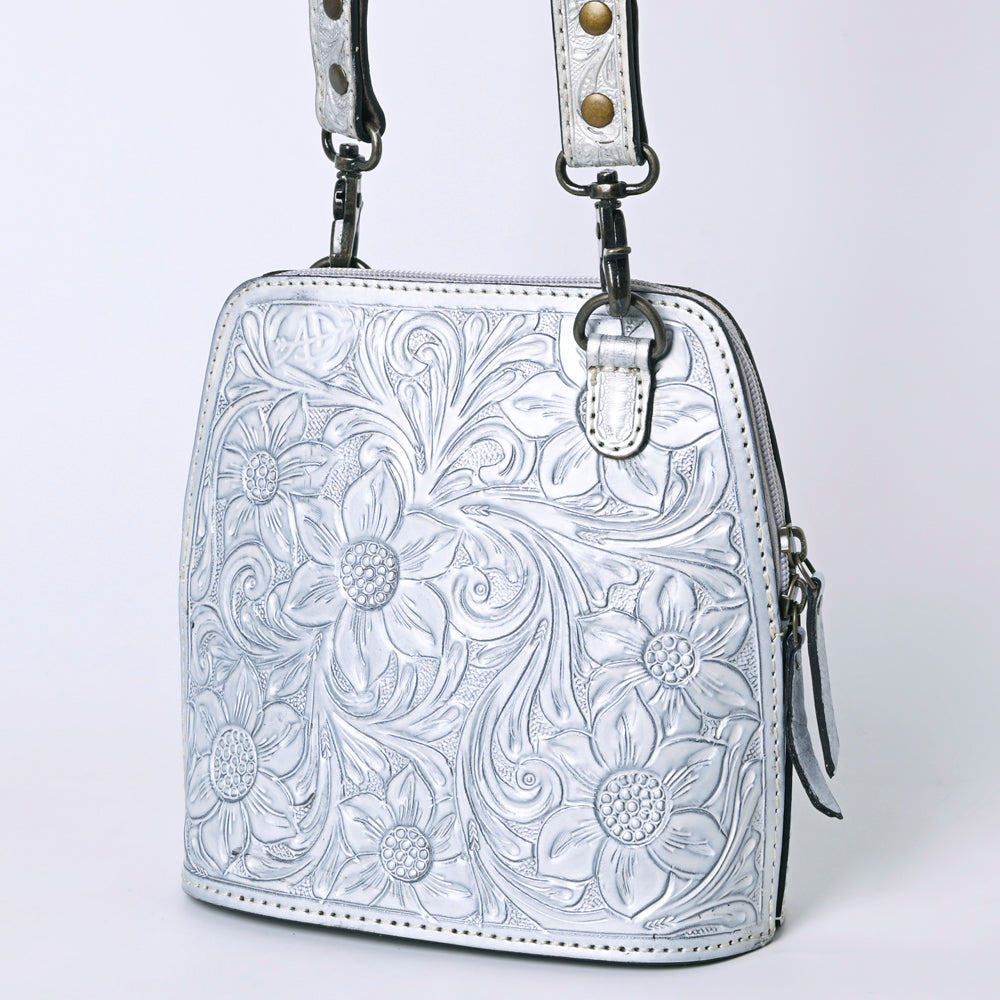 ADBG1136 American Darling Hand Tooled Floral Leather Crossbody Bag