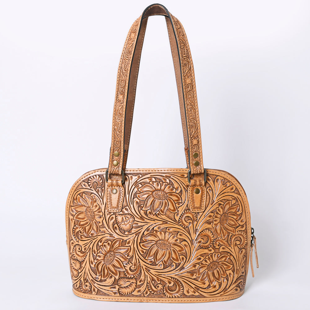 ADBG1139 American Darling Hand Tooled Floral Leather Tote Bag Western Purse