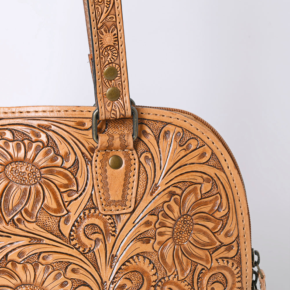ADBG1139 American Darling Hand Tooled Floral Leather Tote Bag Western Purse