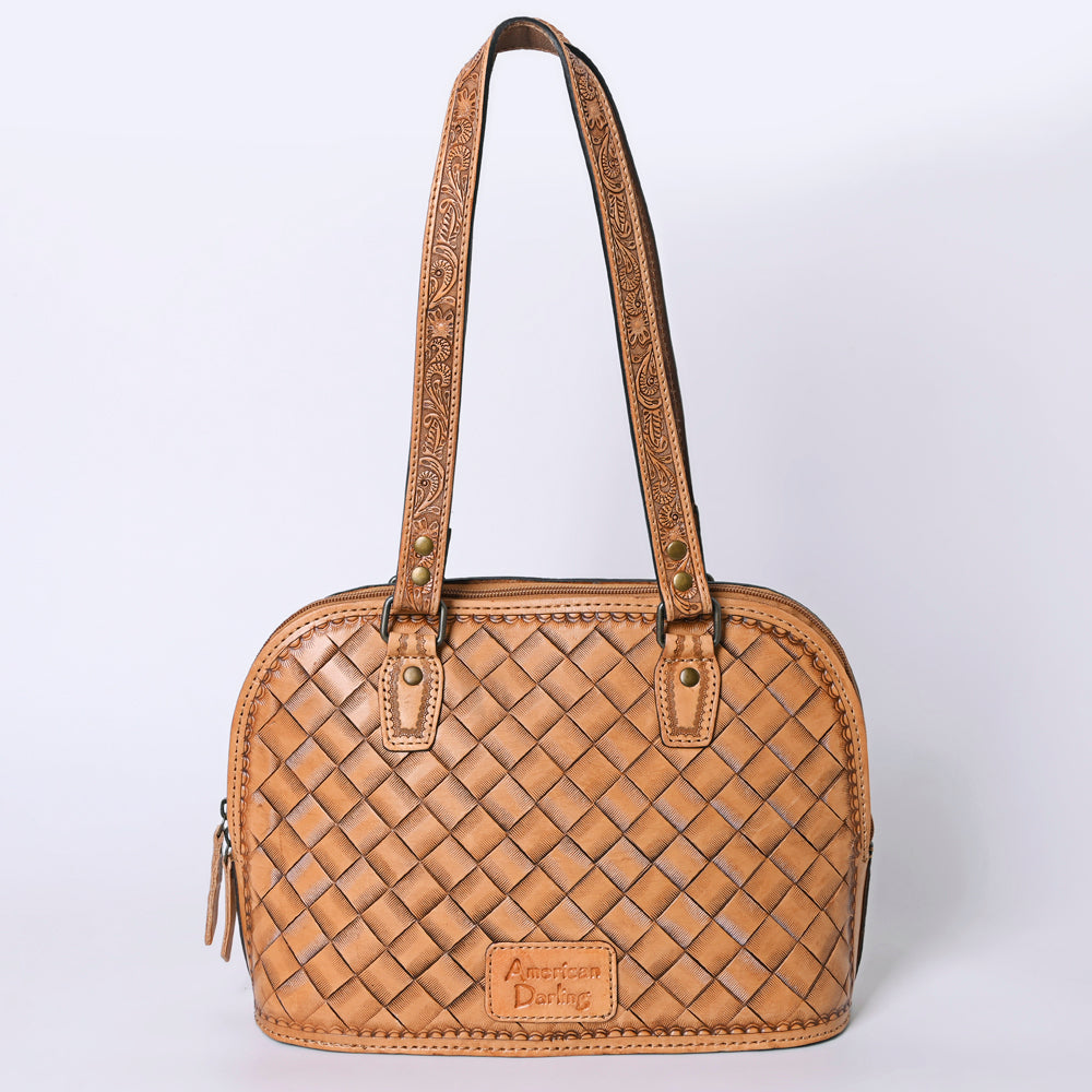 ADBG1139 American Darling Hand Tooled Floral Leather Tote Bag Western Purse