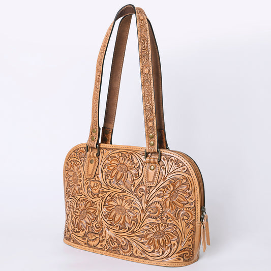 ADBG1139 American Darling Hand Tooled Floral Leather Tote Bag Western Purse