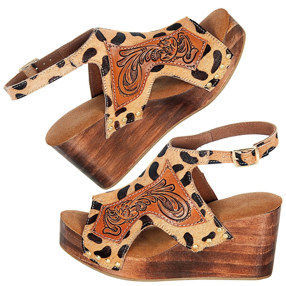 ADFT108 carved genuine leather sandal footwear flip flop