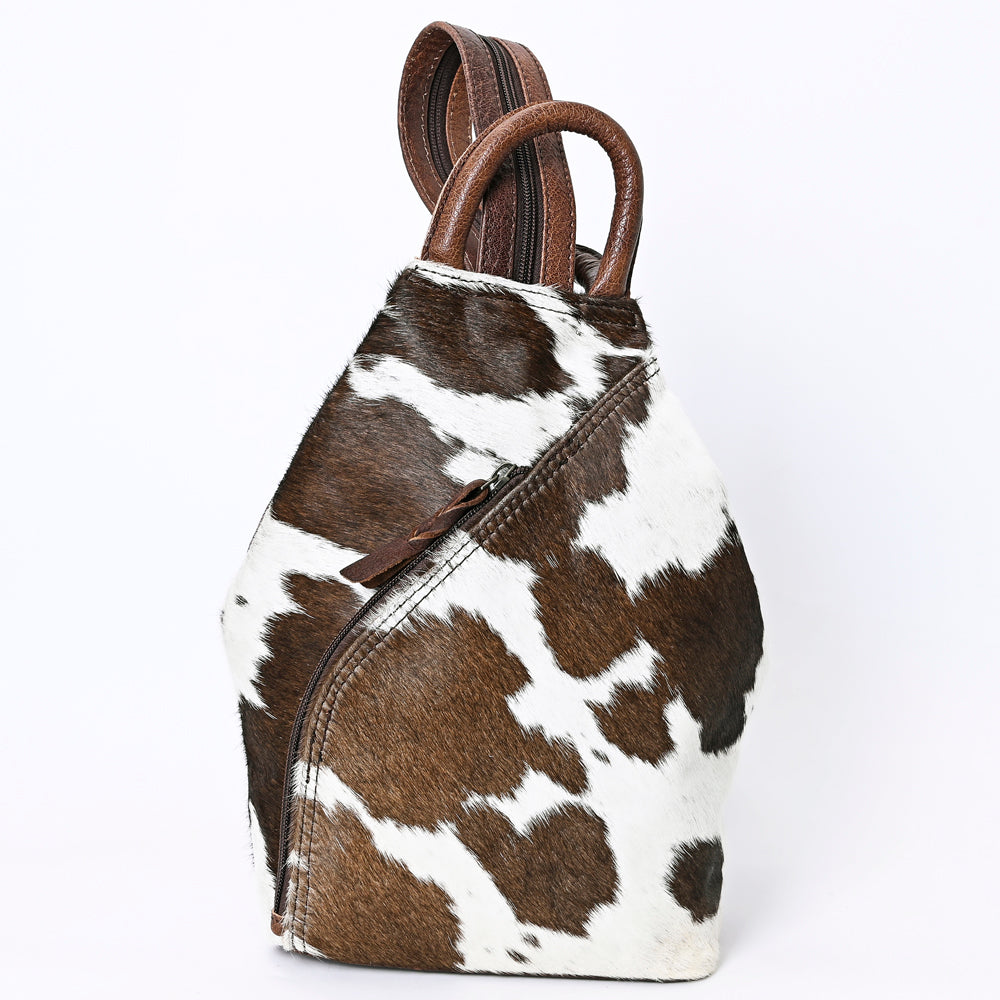 ADBG996 Hair-On Cowhide Leather Western Backpack with Adjustable Straps American Darling Clara