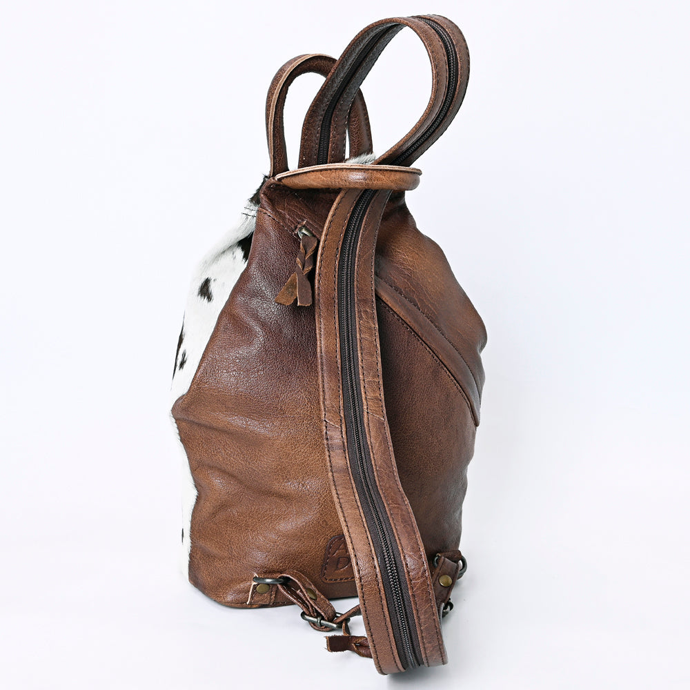 ADBG996 Hair-On Cowhide Leather Western Backpack with Adjustable Straps American Darling Clara