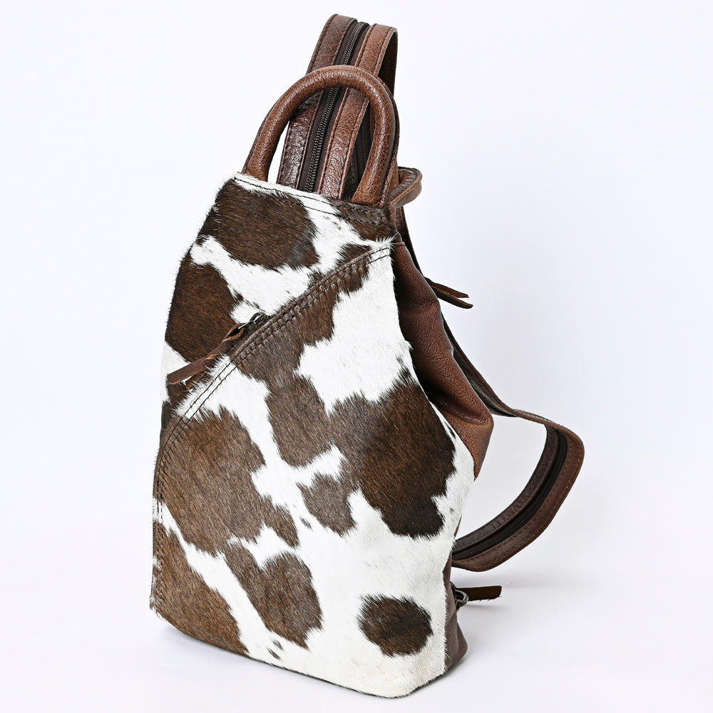 ADBG996 Hair-On Cowhide Leather Western Backpack with Adjustable Straps American Darling Clara