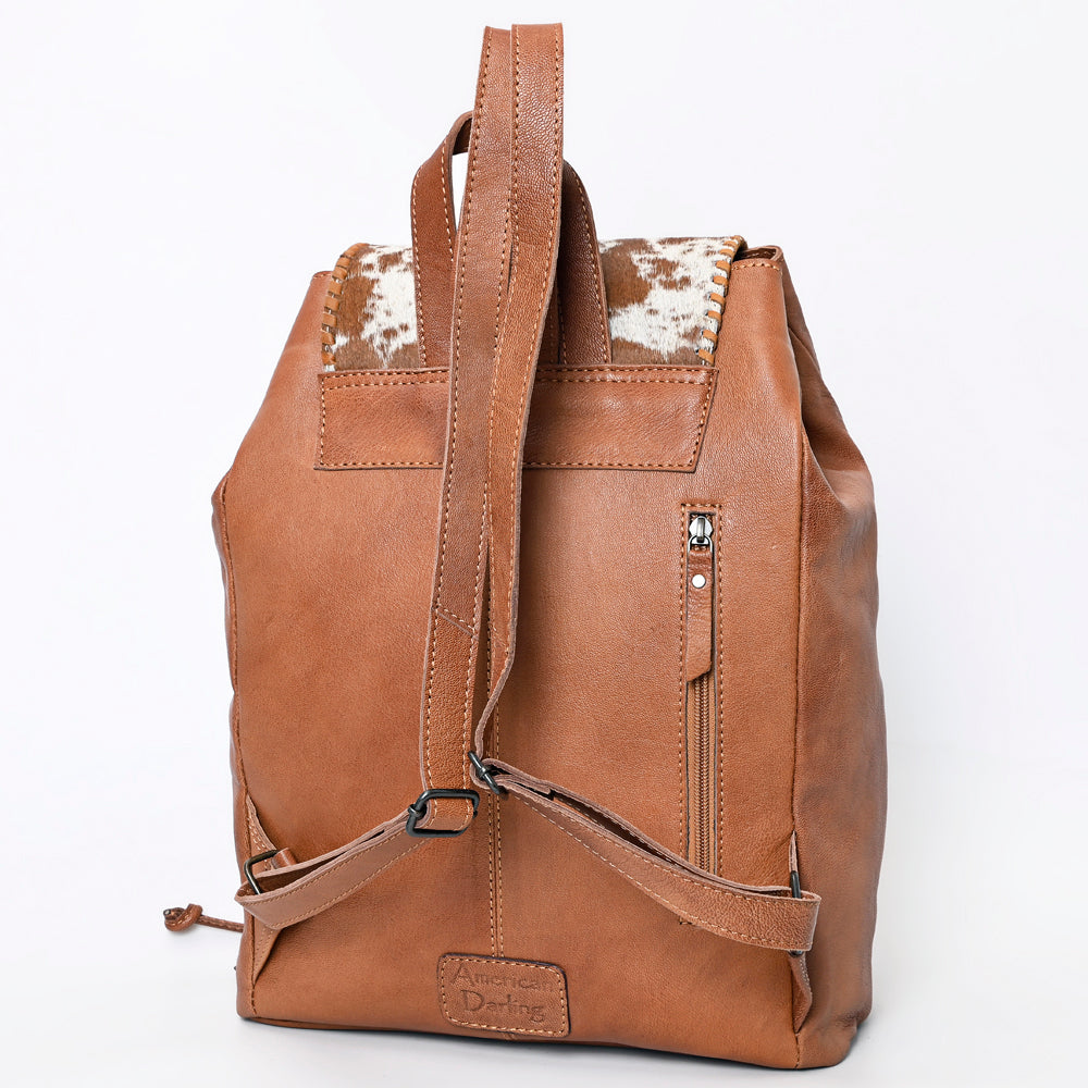 ADBG1145 American Darling Western Cowhide Backpack | Tooled Leather Strap Bag