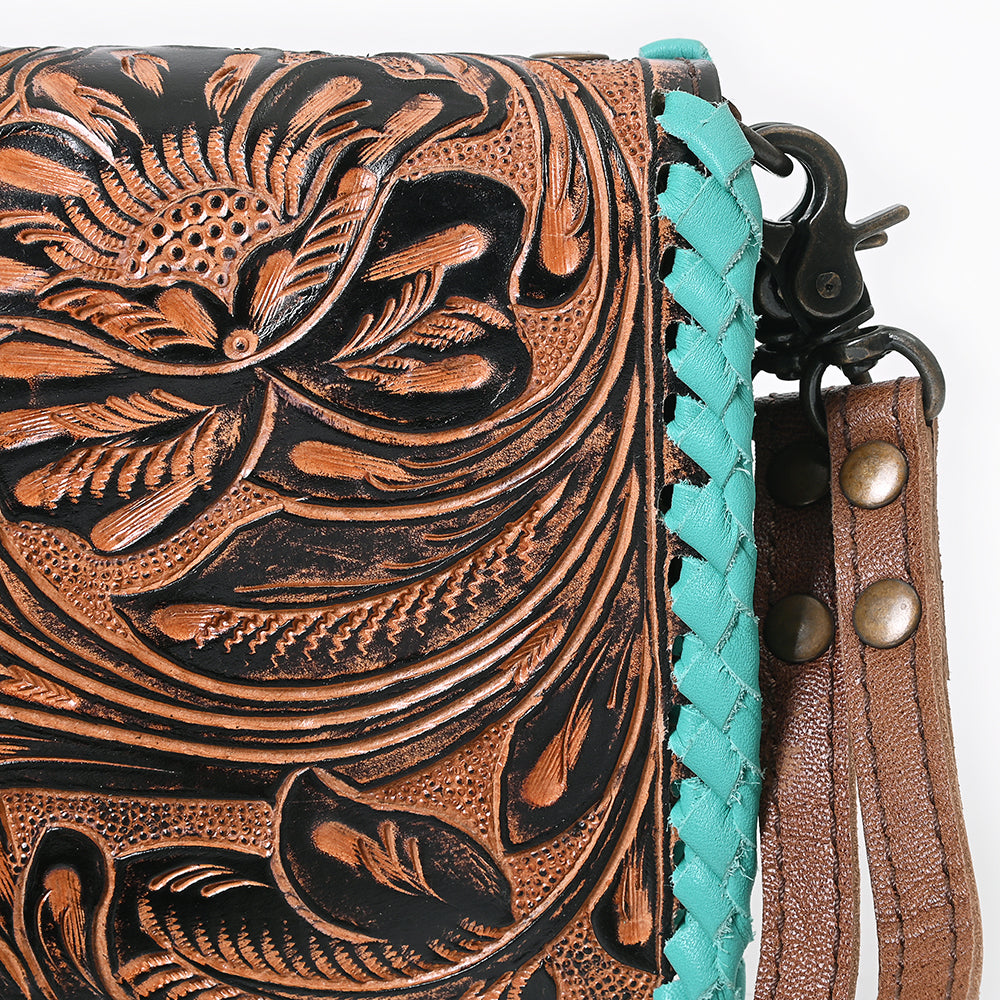 ADBG1148 American Darling Tooled Leather Organizer | Buckstitch Crossbody