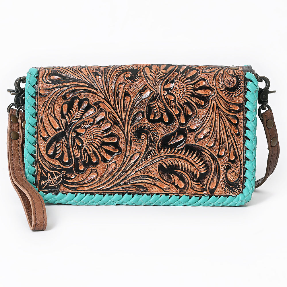 ADBG1148 American Darling Tooled Leather Organizer | Buckstitch Crossbody