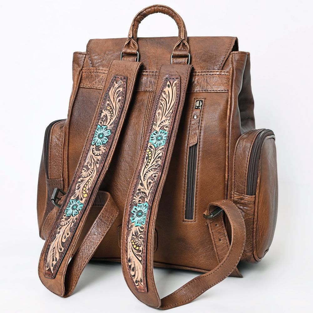 ADBG1150 American Darling Saddle Blanket & Tooled Leather Backpack | Western Bag