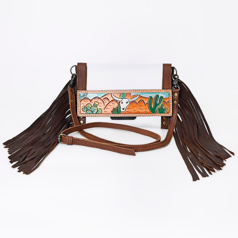 ADBG1152 American Darling Hand Painted Clear Bag | Western Fringe Crossbody
