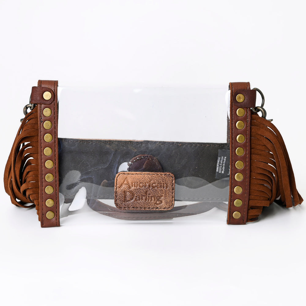 ADBG1152 American Darling Hand Painted Clear Bag | Western Fringe Crossbody