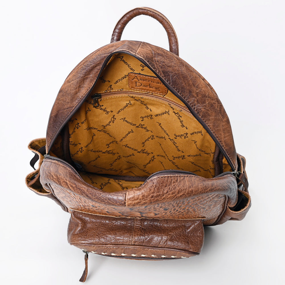 ADBG1154 American Darling Crocodile Embossed Leather Backpack | Western Travel Bag