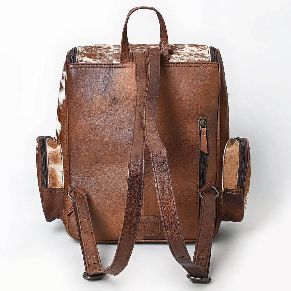 ADBG1157 American Darling Cowhide & Tooled Leather Backpack | Western Travel Bag