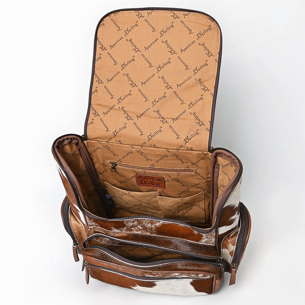 ADBG1157 American Darling Cowhide & Tooled Leather Backpack | Western Travel Bag