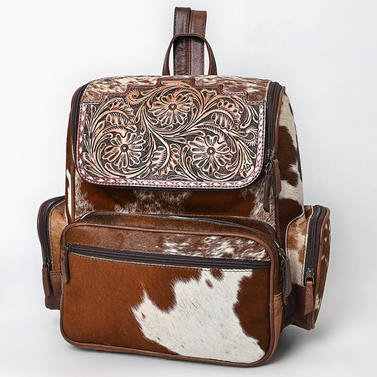 ADBG1157 American Darling Cowhide & Tooled Leather Backpack | Western Travel Bag
