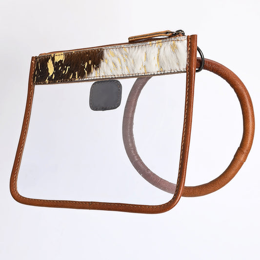 ADBG1159 American Darling Cowhide Clear Bag | Western Wristlet Clutch