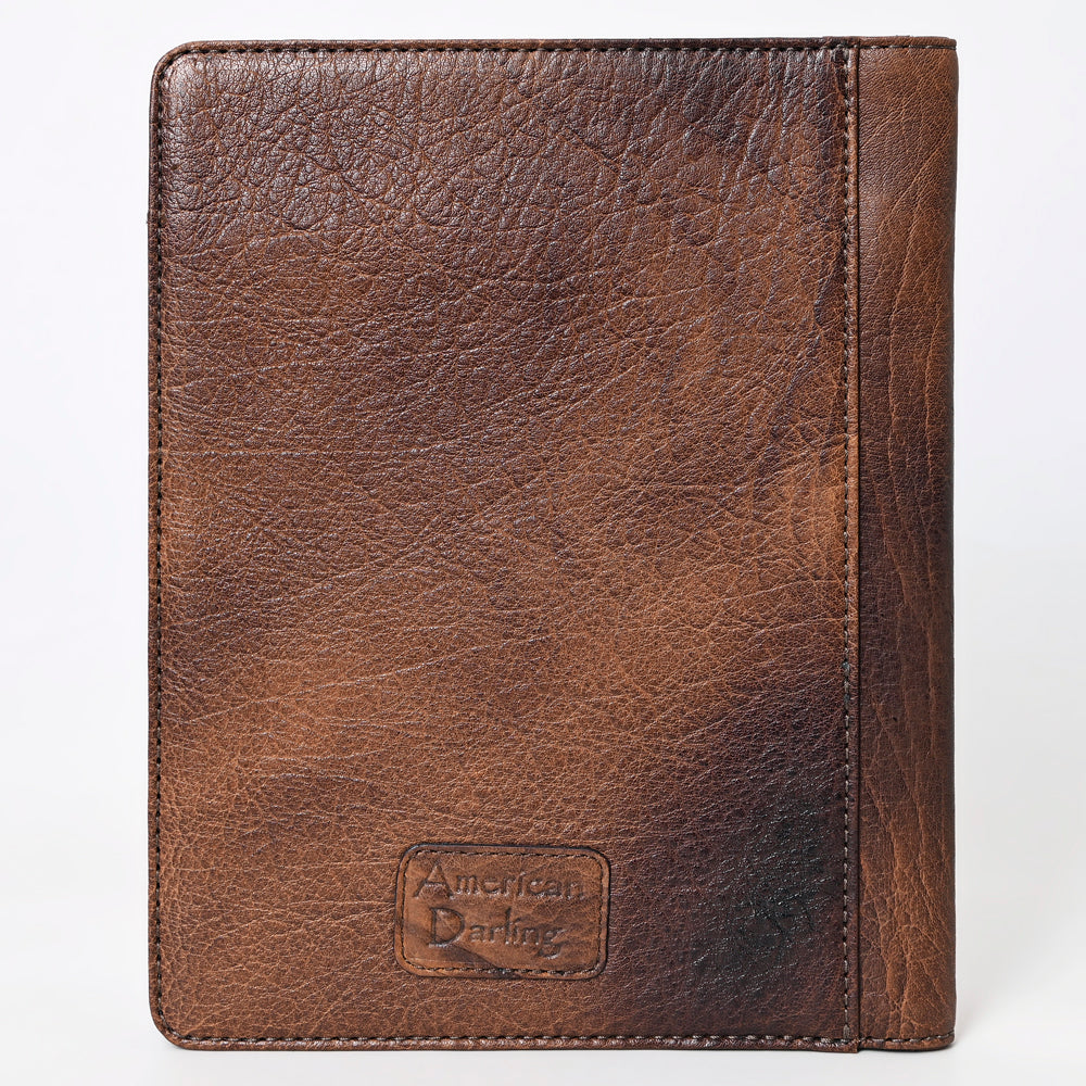 ADBG1160 American Darling Tooled Leather Portfolio Bag | Saddle Blanket Tablet Sleeve