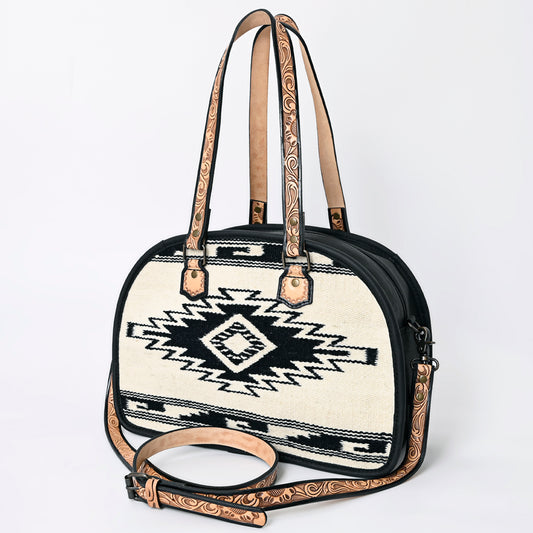 ADBG1161 American Darling Saddle Blanket Tote -Tooled Leather Handbag